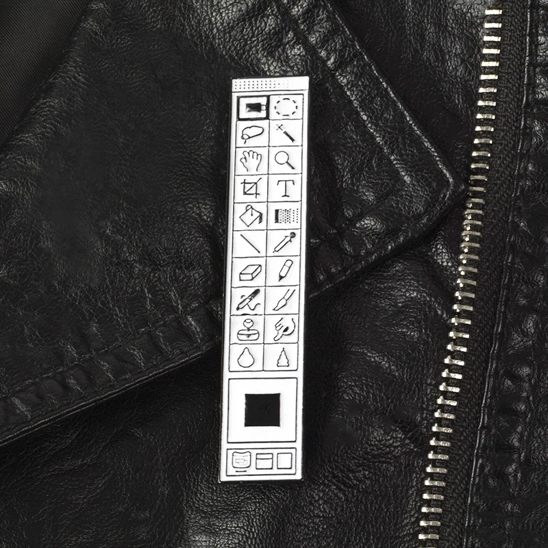 Черно белая брошь в виде меню инструмента для рисования программное обеспечение