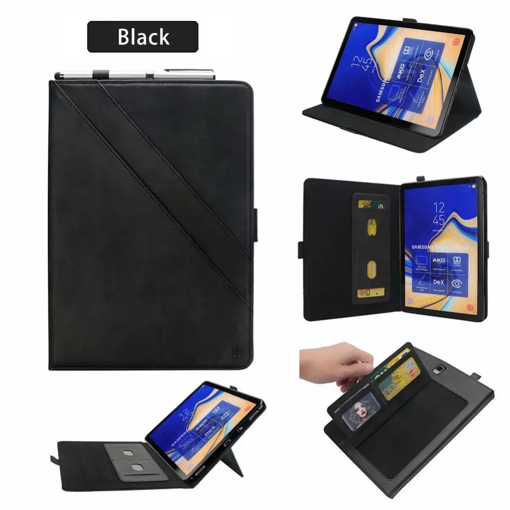 Для samsung Galaxy Tab S4 10,5 чехол T830 T835 чехол Ретро Бизнес планшет кожаный флип с подставкой слоты для карт кошелек чехол s Funda