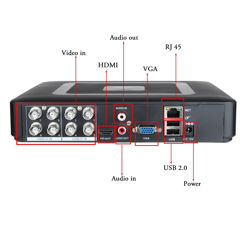 Мини видеорегистратор OUERTECH 6 в 1 8 каналов AHD CVI TVI IP CVBS 1080N поддержка SATA