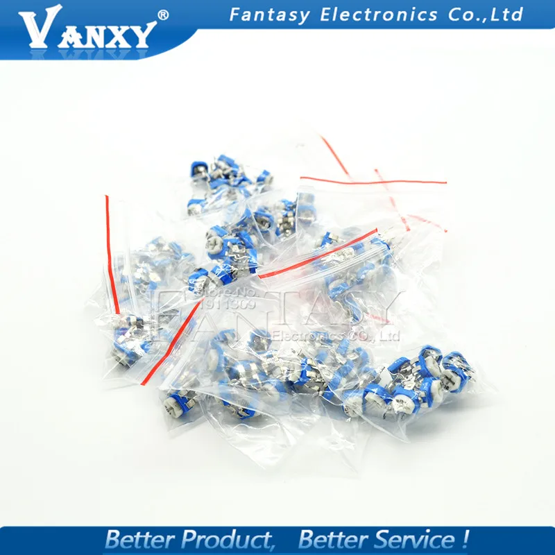 13valuesx10 шт = 130 шт Обрезка потенциометра RM-065 100ohm-1Mohm RM065 переменные резисторы набор компонентов «сделай сам»
