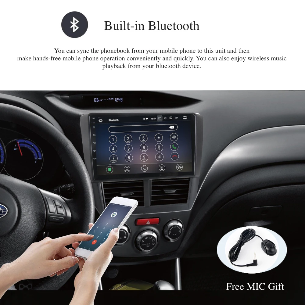 Android 9 0 1 din автомобильное радио для Subaru Forester WRX Impreza Мультимедиа Навигация 2008 2009 2010