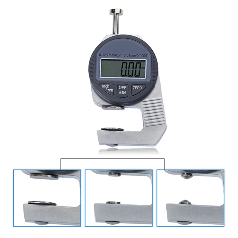 Мини 0 01 мм Цифровой Ширина Толщина измерителем влажности и температуры 12 7