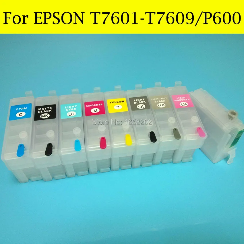 Картридж с чернилами P600 9 цветов Φ/T760 чипом ARC для Epson Sure Color T7601 T7609 Printer|ink cartridge|color