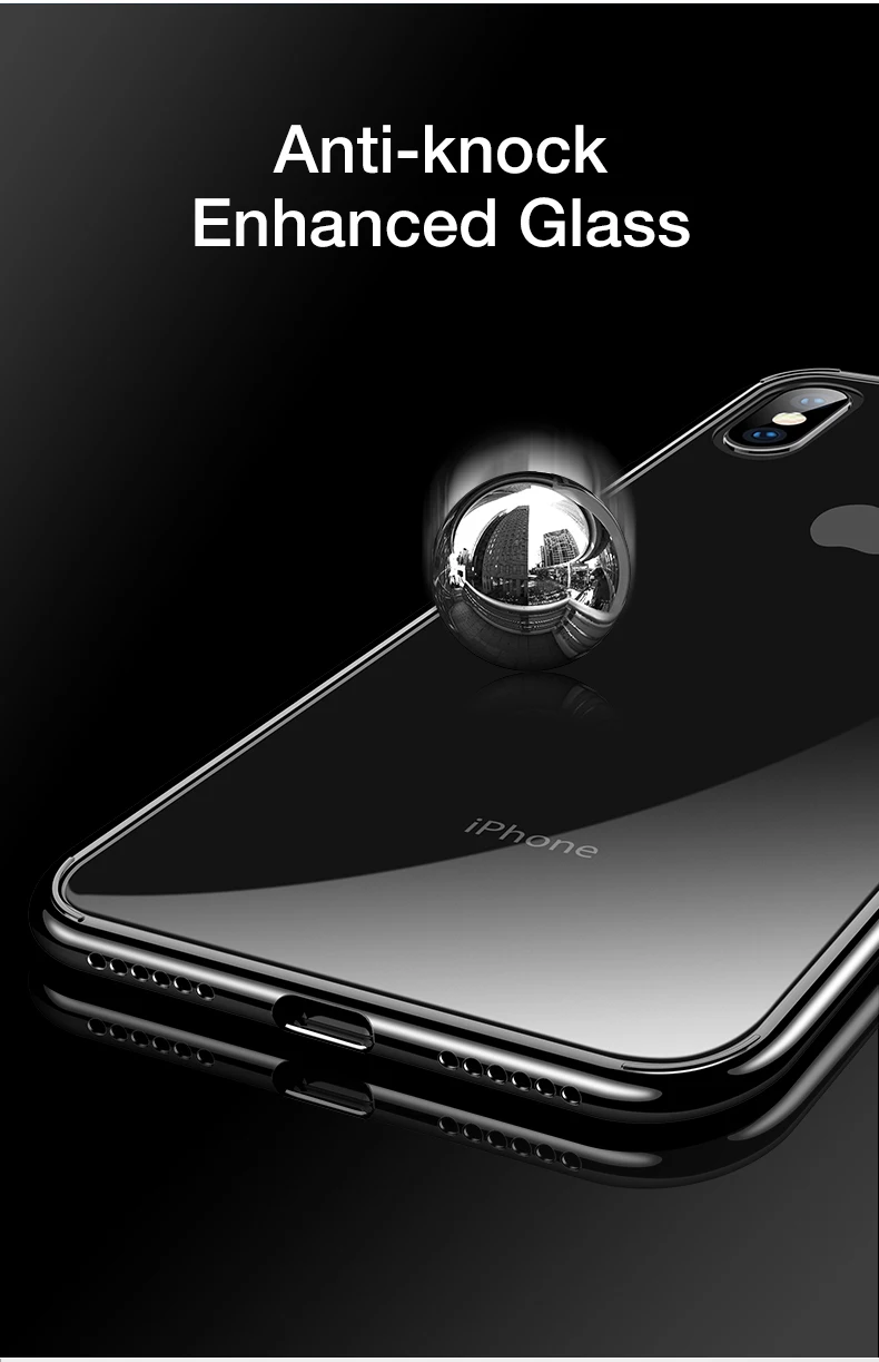 Чехол для телефона Cafele из закаленного стекла для iPhone XS MAX, стекло и края из ТПУ, прозрачный чехол для нового iPhone Xs/Xs Max