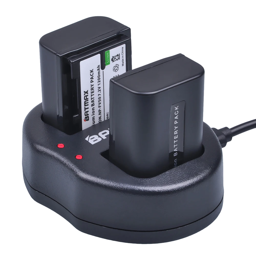 1 шт. Аккумулятор для камеры NP FV50 + USB двойное зарядное устройство SONY HDR CX390 290E PJ510 820E
