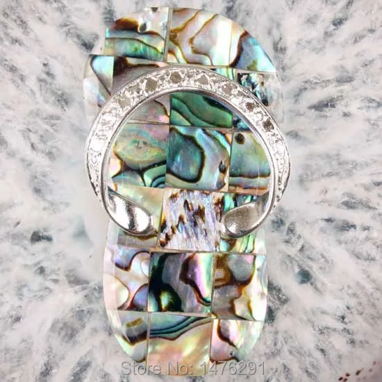 Очаровательные новые тапочки из натурального абалона висячие серьги с бусинами