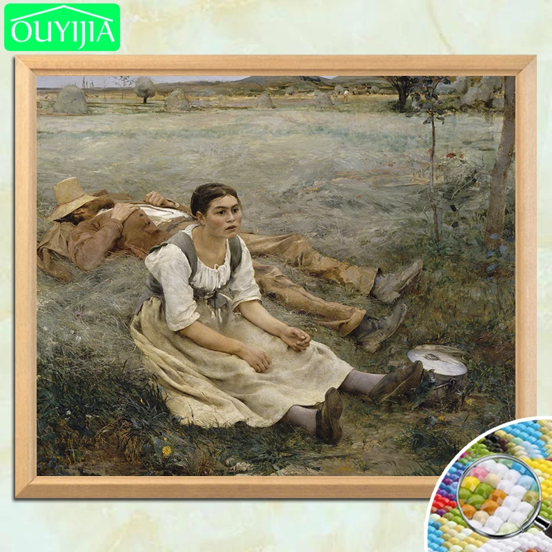 Картина всемирно известная алмазная живопись Haymaking-столб бастен-Лепаж сделай сам