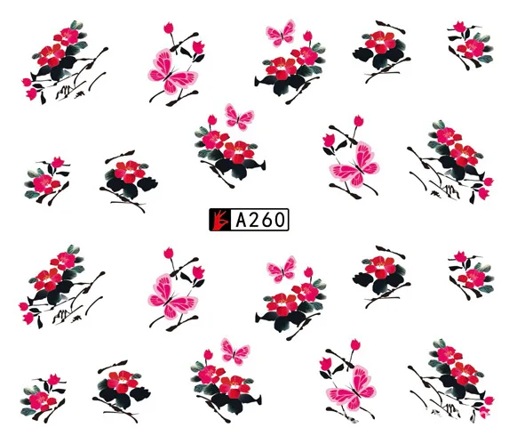 50 Sheets Nail Art Water Transfer Stickers Mixed Designs Beauty Flower Watermark On Nails Tips Decals Wraps Nail Art Tools