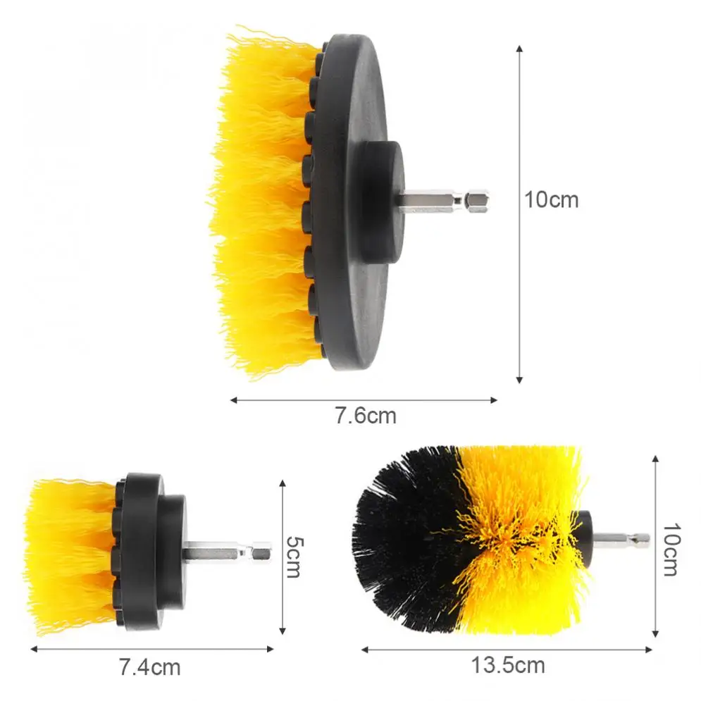 3pcs/lot 2&quot 3.5&quot 4&quot Power Scrubber Brush for Cleaning Bathroom Carpet Tile Sink Plastic Mechanical Tool |