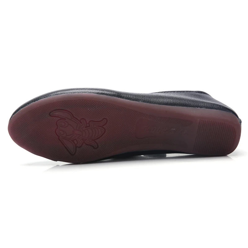 EOFK/женские кожаные балетки на плоской подошве женская повседневная обувь