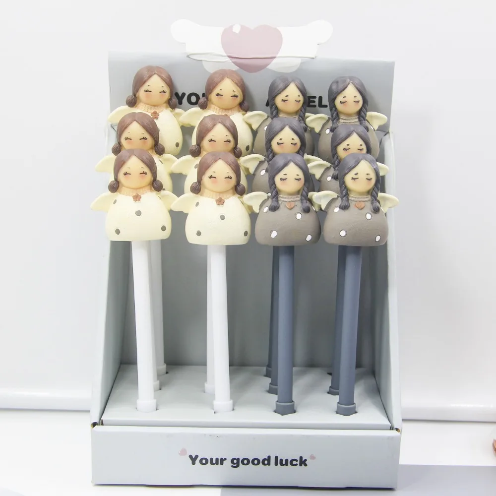 12 шт./лот креативная маленькая ручка для пресной воды гелевая девочек с углом в