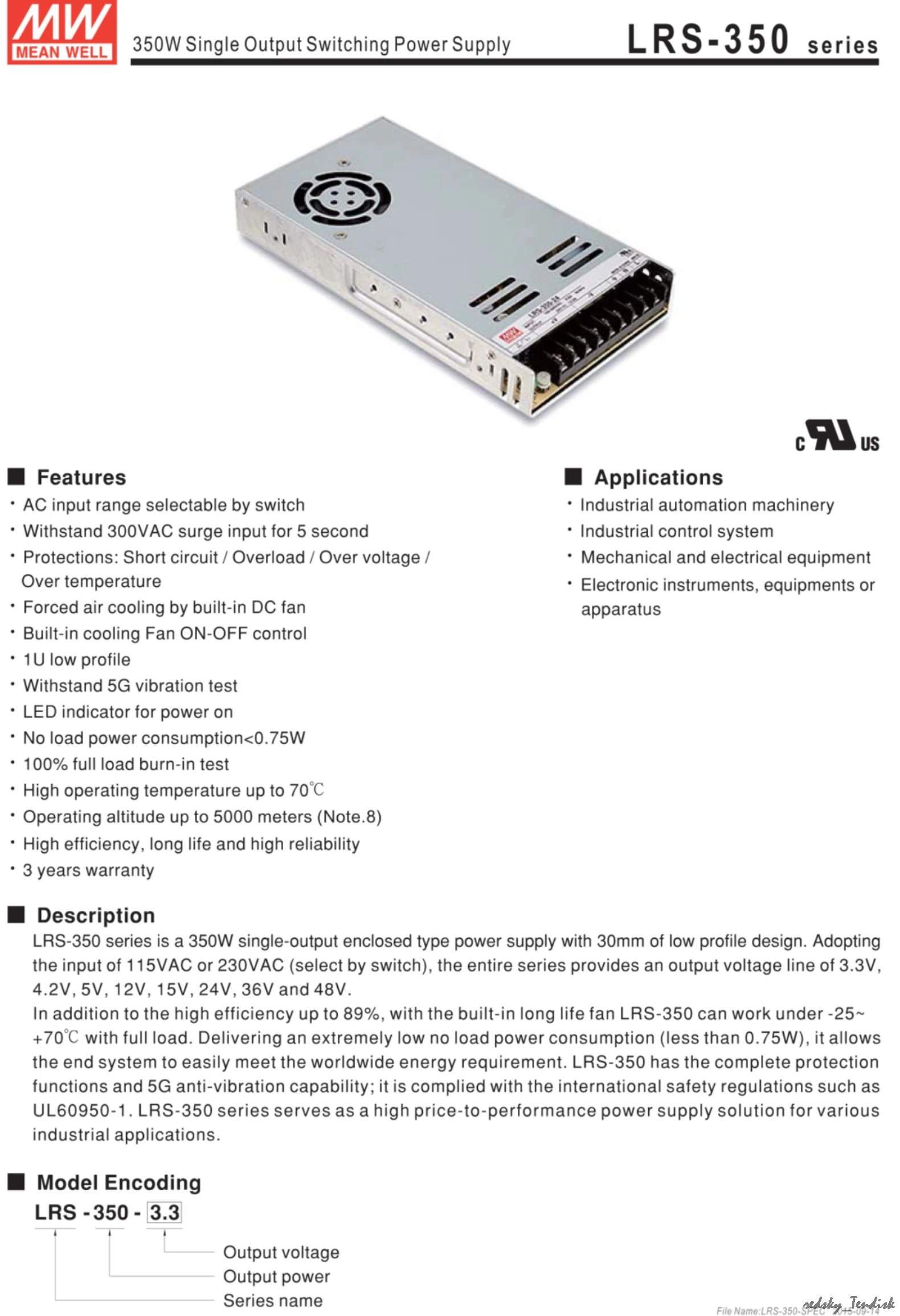 3,28) Meanwell 350W источник питания LRS-350-24V 5V 12V 15V 36V 48V 5A 15A 29A 60A DC дисплей светодиодный светильник