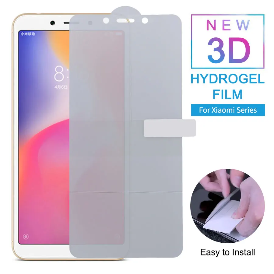 FIZAZI полное покрытие гидрогель плёнки для Xiaomi Redmi Mi 6 6A 5 плюс мягкий экран