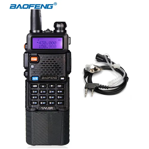 with headset Baofeng UV-5R 3800mAh CB радио Двухдиапазонная портативная рация Макс 5 Вт радиопередатчик Ham Радио uv5r двухсторонний Raido hf трансивер - Цвет: with headset