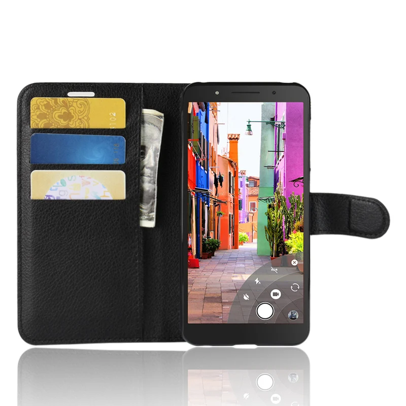 Кожаный флип-чехол для Alcatel Работает с любым оператором 7 1 A7 1X 1C 2019 A30 A5