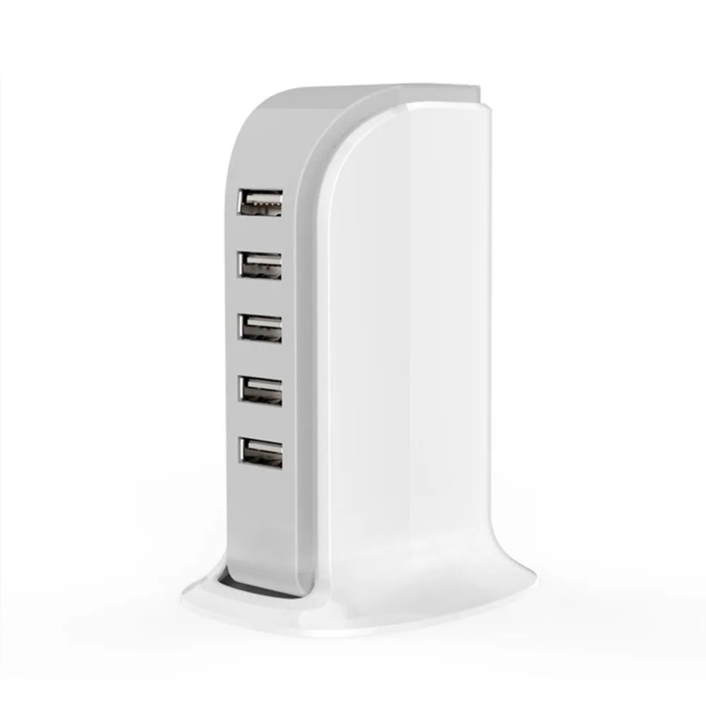 Портативный размер 5 портов USB быстрое зарядное устройство зарядная станция Настольный дорожный usb-хаб адаптер для зарядки для ПК ноутбук ЕС вилка