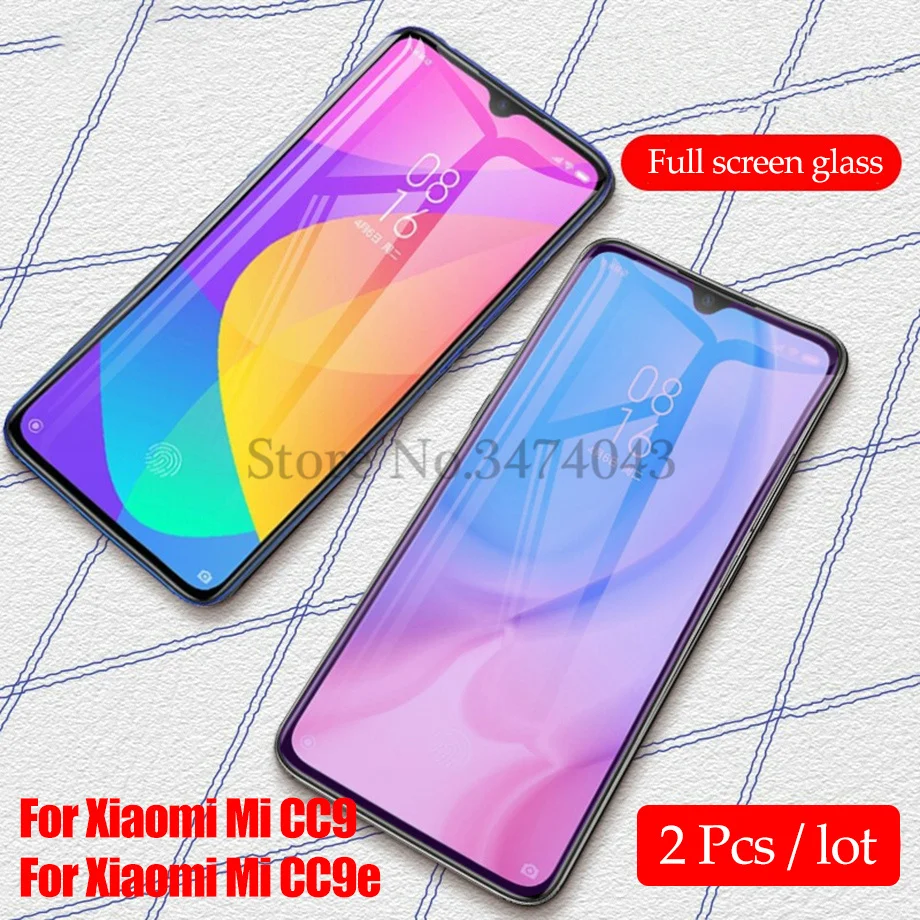 2 шт закаленное стекло для Xiaomi Mi CC9 CC9e защита экрана 9H анти-Blu-Ray стекло для Xiaomi Mi CC9 CC9e CC 9 SE защитная пленка