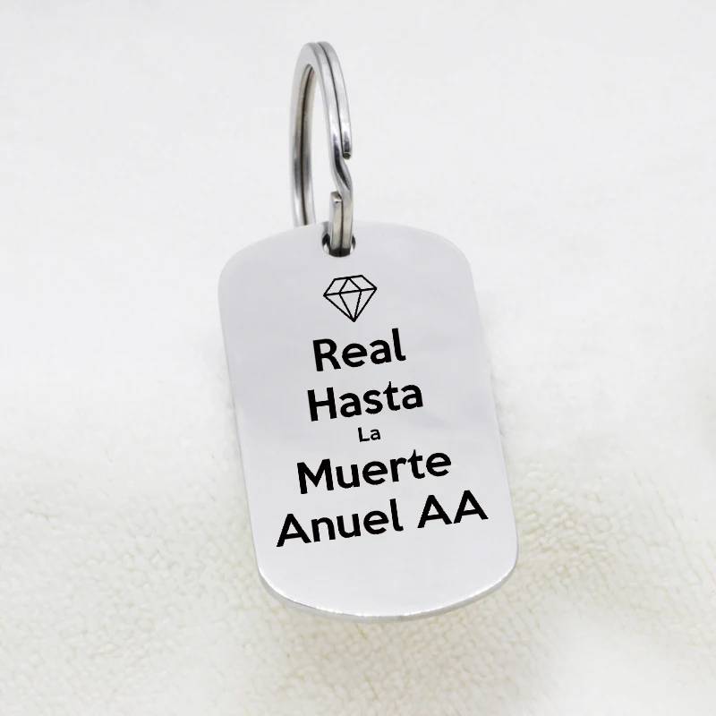 Бирки для собак испанский настоящий Hasta La Muerte Anuel AA ожерелье из нержавеющей стали брелок YP4134