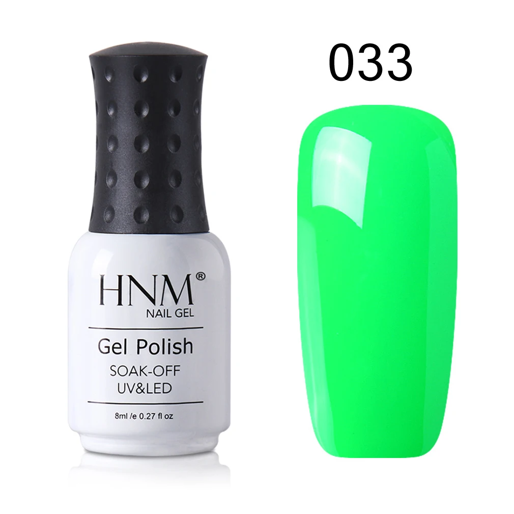 033 HNM 8 мл Зеленый Желтый Цвет УФ-гель для ногтей лак замачиваемый светодиодный светильник Hybird GelLak для маникюра дизайн ногтей штамповочный лак - Цвет: 033