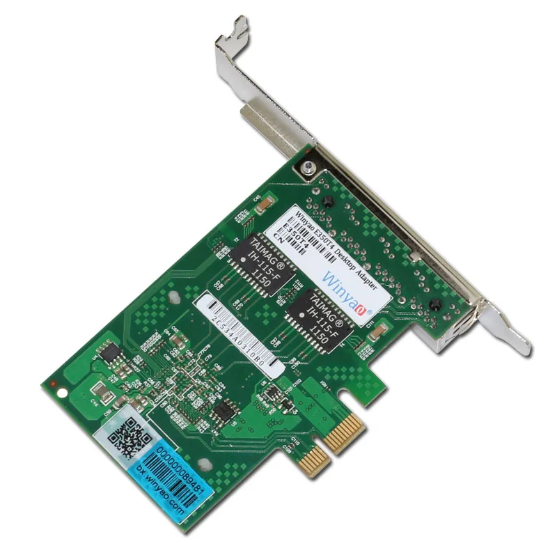 Winyao E350T4 PCI-e X1 четырехпортовый гигабитный Ethernet-сервер адаптер 10/100/1000M сетевая