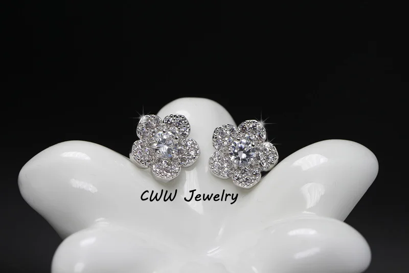 CWWZircons Модный Красный Кристалл Ювелирные изделия Белый Золотой цвет AAA +
