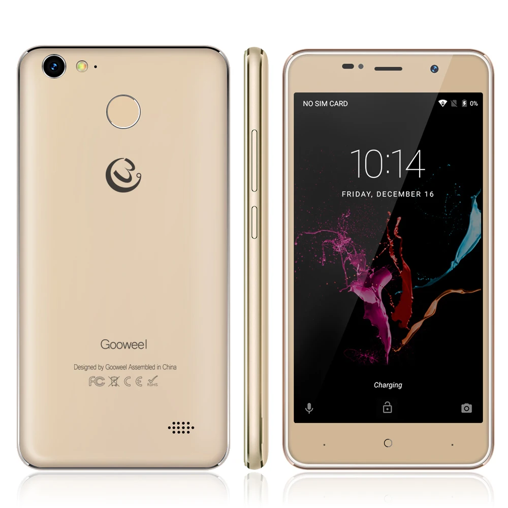 Бесплатный Флип Чехол Gooweel M15 4 г смартфон отпечатков пальцев MTK6737 Quad core 5 0 дюймов ips