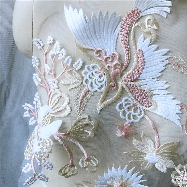 Большой цветок вышивка шить на нашивки аппликация для одежды свадебное платье