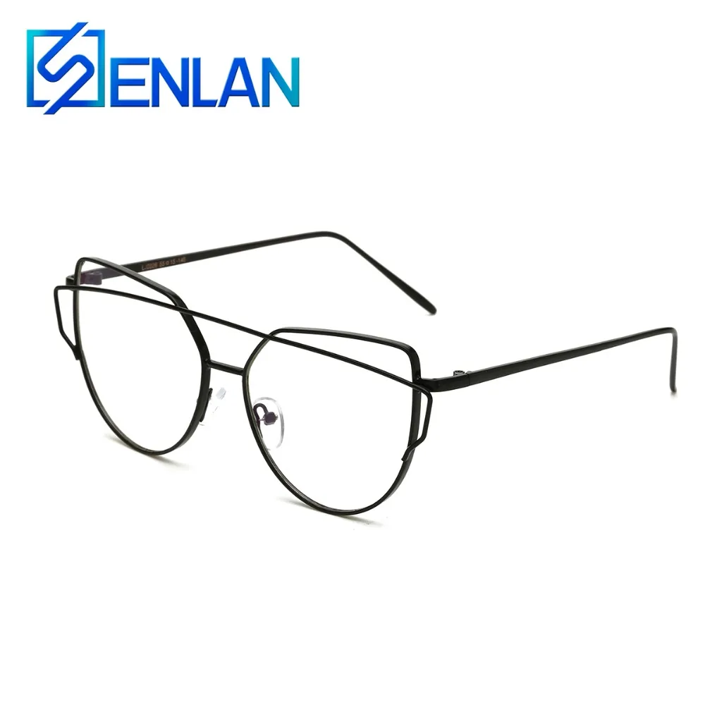 SENLAN Металла TR Великолепная Поп Зрелище Кадров Кошачий Глаз Полный Обод Двойной