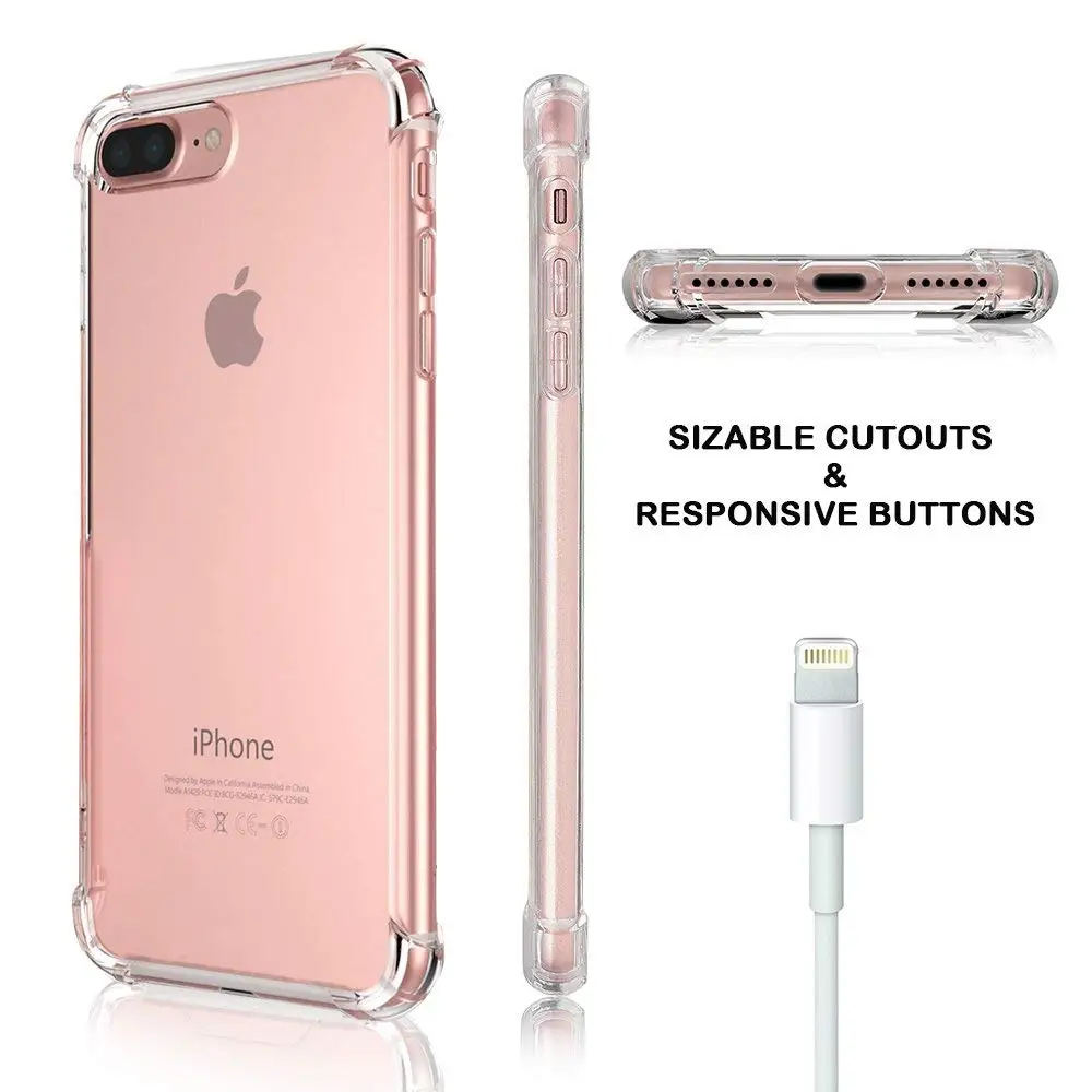 LSDI Crystal Clear Case Shock Absorption Bumper Coer for iPhone 6 6s 7 8 Plus X XS XR 11 pro Max Slim Thin Transparent Shell | Мобильные