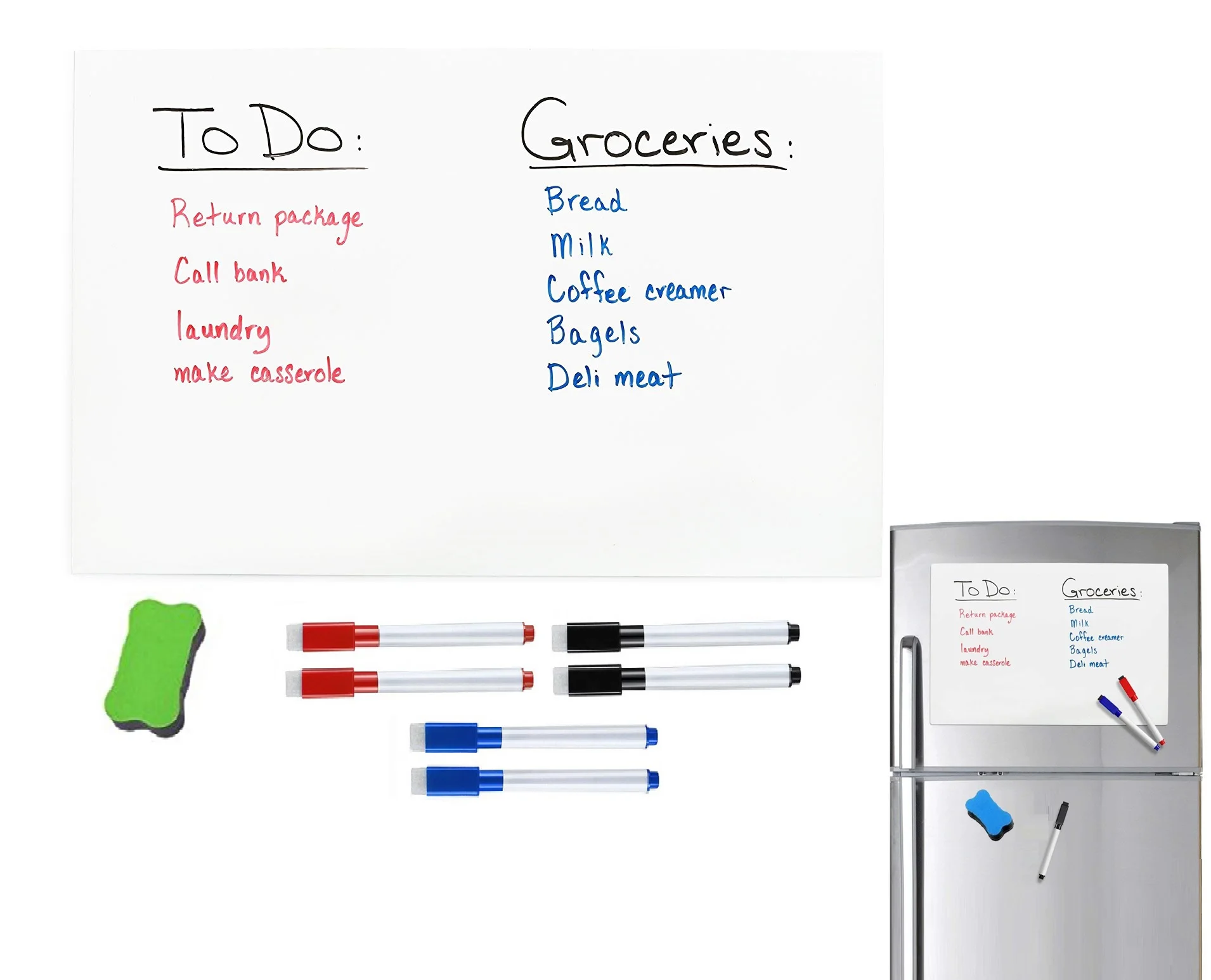 

A3 Size 297mm X 420mm Fridge Reminder Magnetic Dry WIPE Whiteboard Sheet for Refrigerator Sticker Markers Eraser Big Note Board