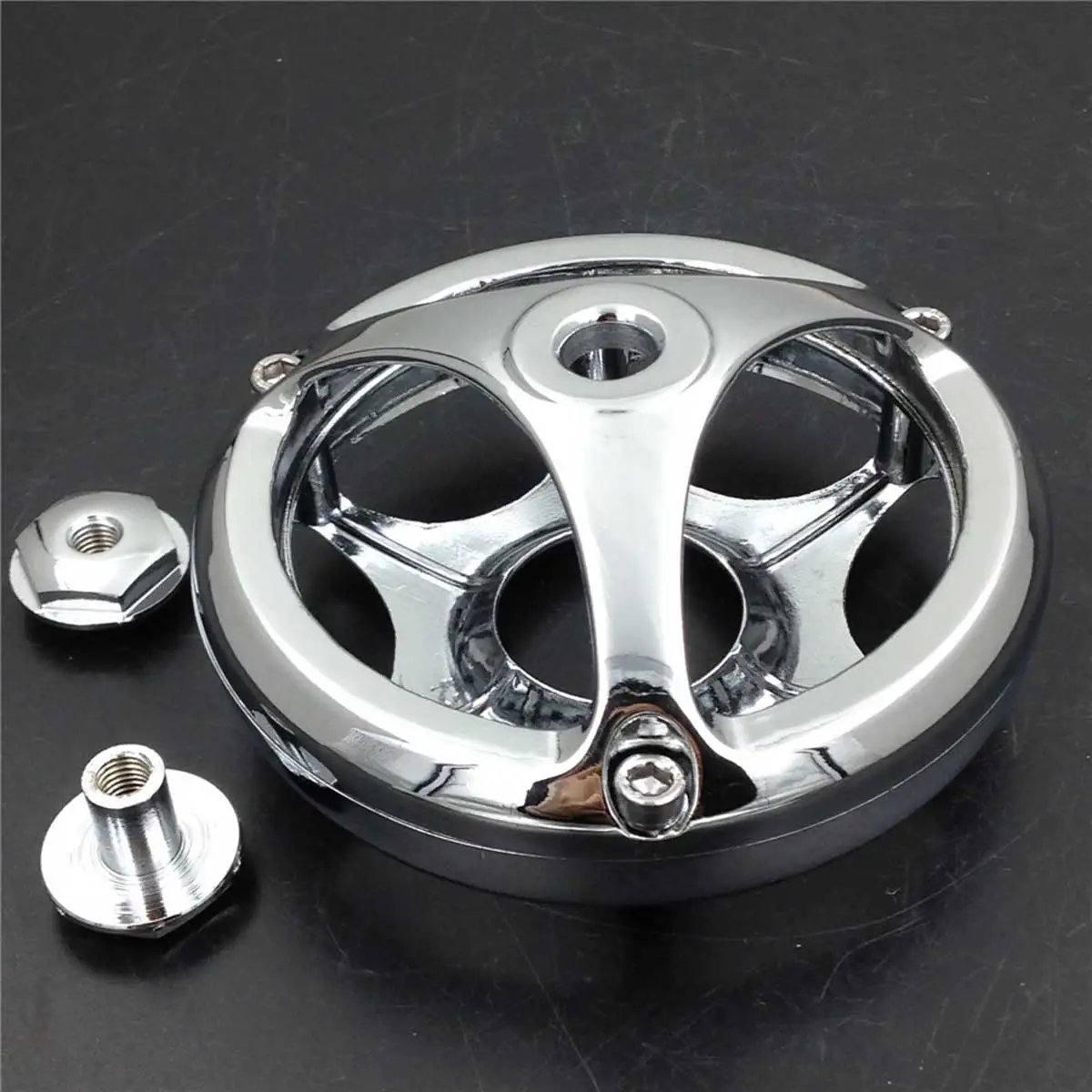 Хромовая крышка клаксона для мотоцикла рога Kawasaki Vulcan VN 800 Yamaha V Star XVS 650 1100