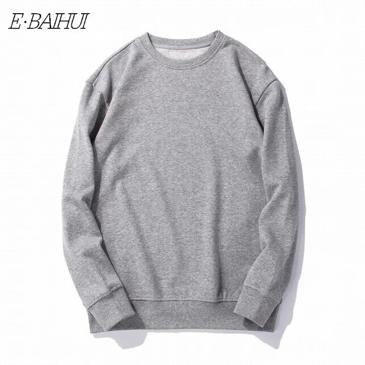 E-BAIHUI, новинка, толстовки DIY, мужские Длинные повседневные толстовки и свитшоты, принт вашего дизайна, логотип, толстовки, мужские топы, футболки, пальто WD001 - Цвет: GREY