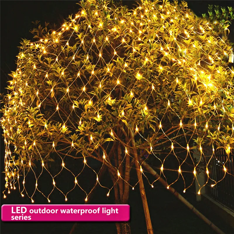 

3x2M LED Starry String Light Fishing Net Light Waterproof Christmas Wedding Outdoor Decorative Lights 200LED 220V EU Plug
