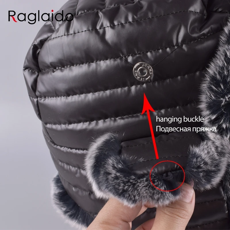 Raglaido шапки ушанки из меха уха-клапаном мужская куртка-бомбер шапки зимние русский Панама Авиатор Hat LQ11200-R