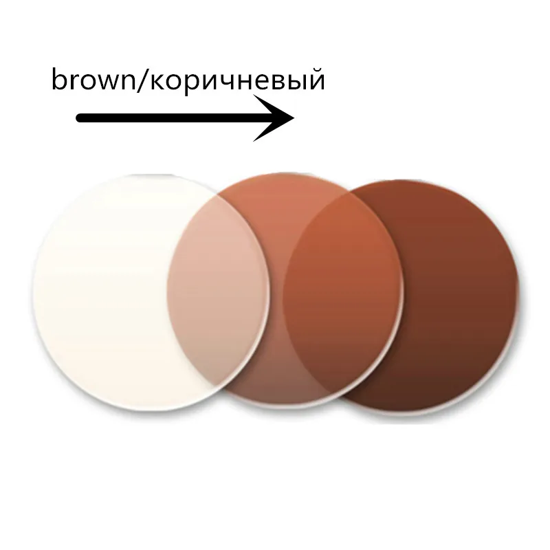 brown 1,56 индекс фотохромные линзы по рецепту Близорукость Пресбиопия медицинская оптическая линза индивидуальные переходные солнцезащитные очки - Цвет линз: brown