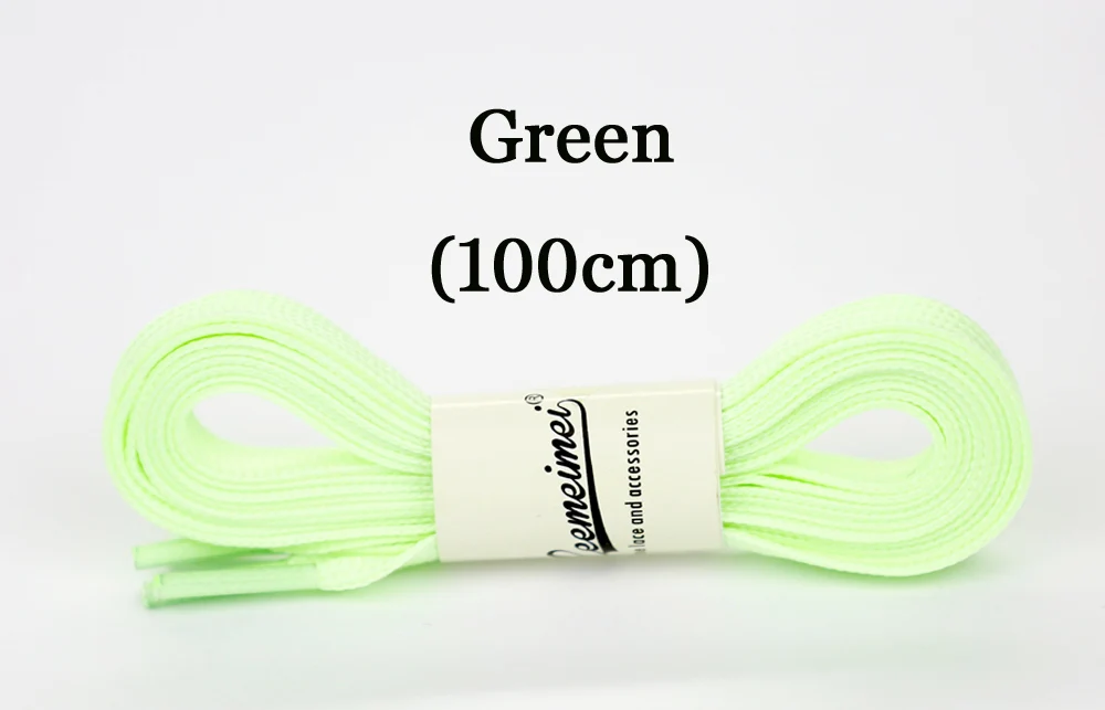 green 1 пара 100 см Спортивные Светящиеся шнурки светится в темноте цветные флуоресцентные шнурки спортивные шнурки для спортивной обуви Светоотражающие Шнурки - Цвет: green
