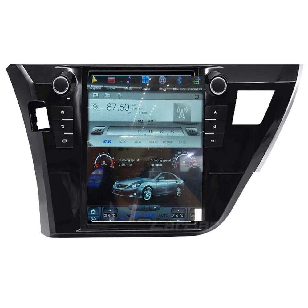10,4 ''вертикальный экран Tesla стиль Android 8,1 автомобильный DVD gps радио плеер для Toyota Corolla 2013 PX6 CARPLAY