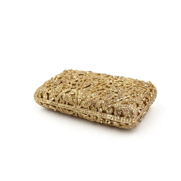 Модный клатч с зажимом для женщин вечерняя сумка на плечо кристаллами и стразами