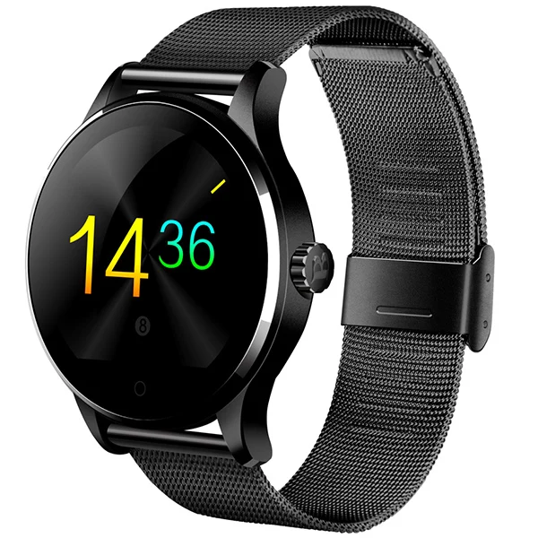 Black steel K88H Смарт-часы HD дисплей монитор сердечного ритма шагомер фитнес-трекер MTK2502C мужские умные часы подключенные для Android IOS - Цвет: Black steel