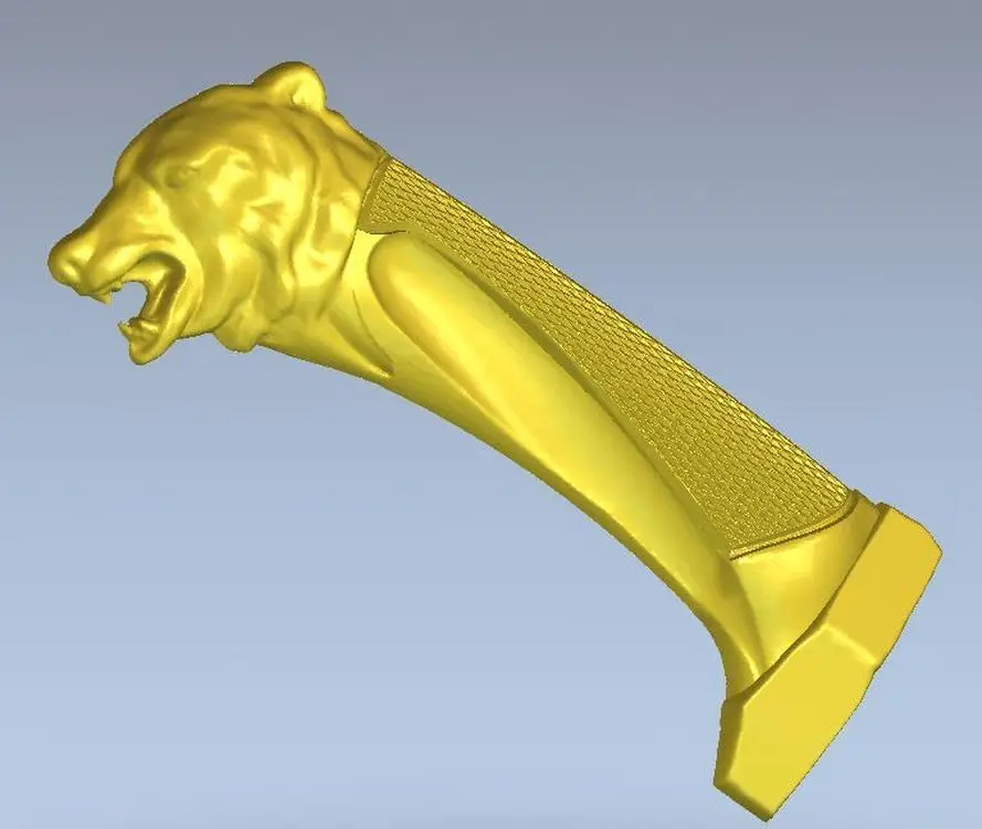 Рельефный нож 3d модели для ЧПУ в формате STL рельефный ручка с головой животного 3D