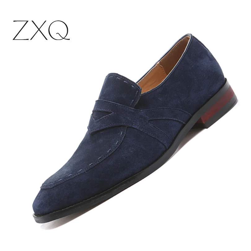 

NEW Men Suede Loafers Comfortable Flat Casual Shoes Men Breathable Slip-On Soft Leather Driving Shoes Moccasins