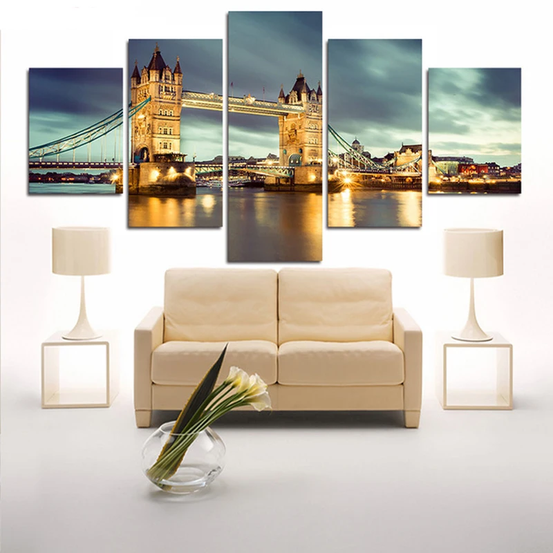 

5pcs DIY Full Diamond Painting London Bridge Diamond Embroidery Diamond Mosaic Cross Stitch City scenery Room Wall Paper ZP-1361