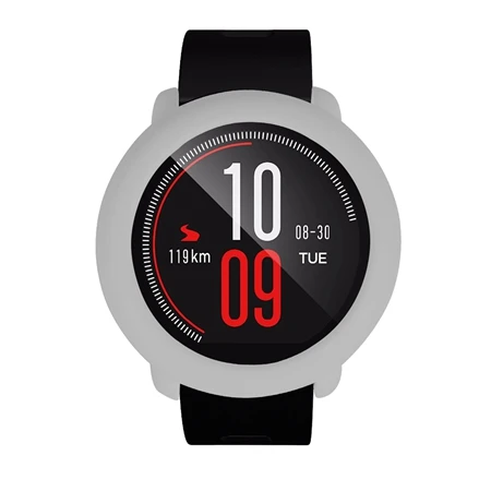 Gray YUEDAER полный защитный чехол для Xiaomi Amazfit Pace Coque противоударный для Amazfit Pace мягкий защитный из ТПУ кремния - Цвет: Gray