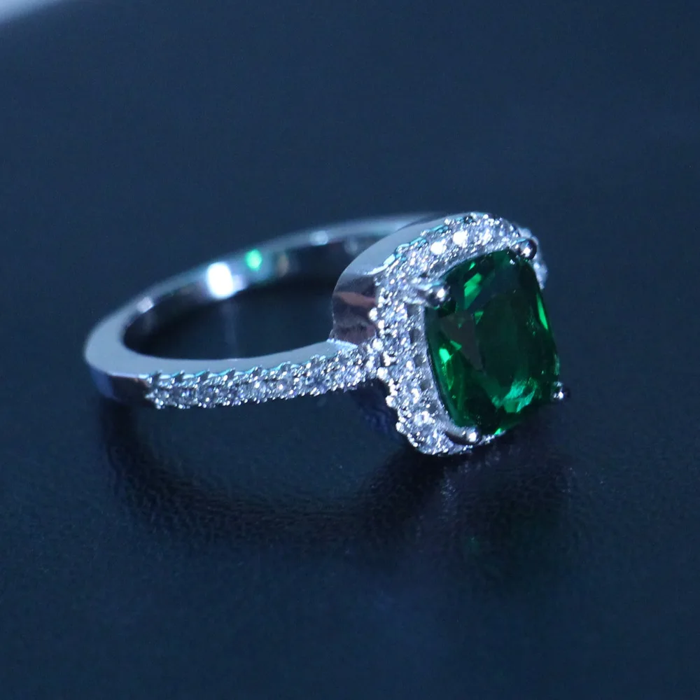 Виктории Вика модное ювелирное изделие 3ct 5A Циркон зеленый камень Cz обручальные