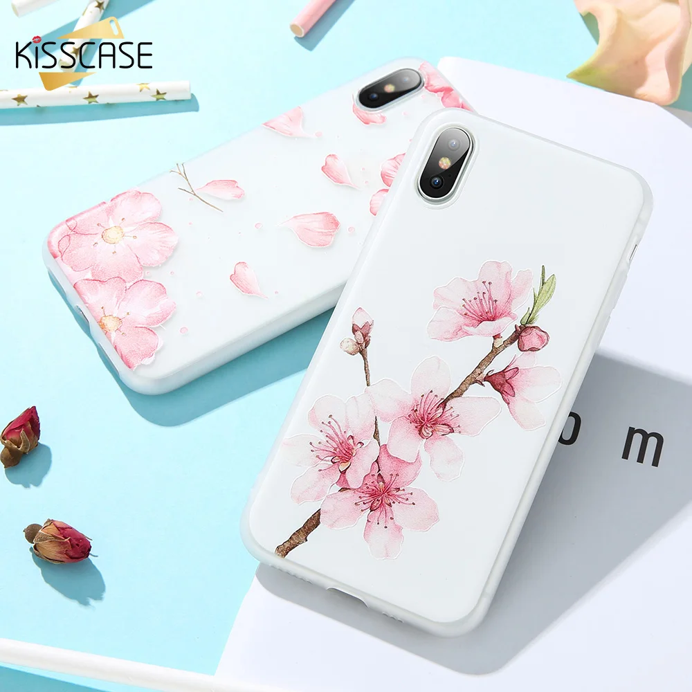 Силиконовый чехол KISSCASE 3D для iPhone 7 6 s 8 Plus 5S X Xr Max мягкий Funda |