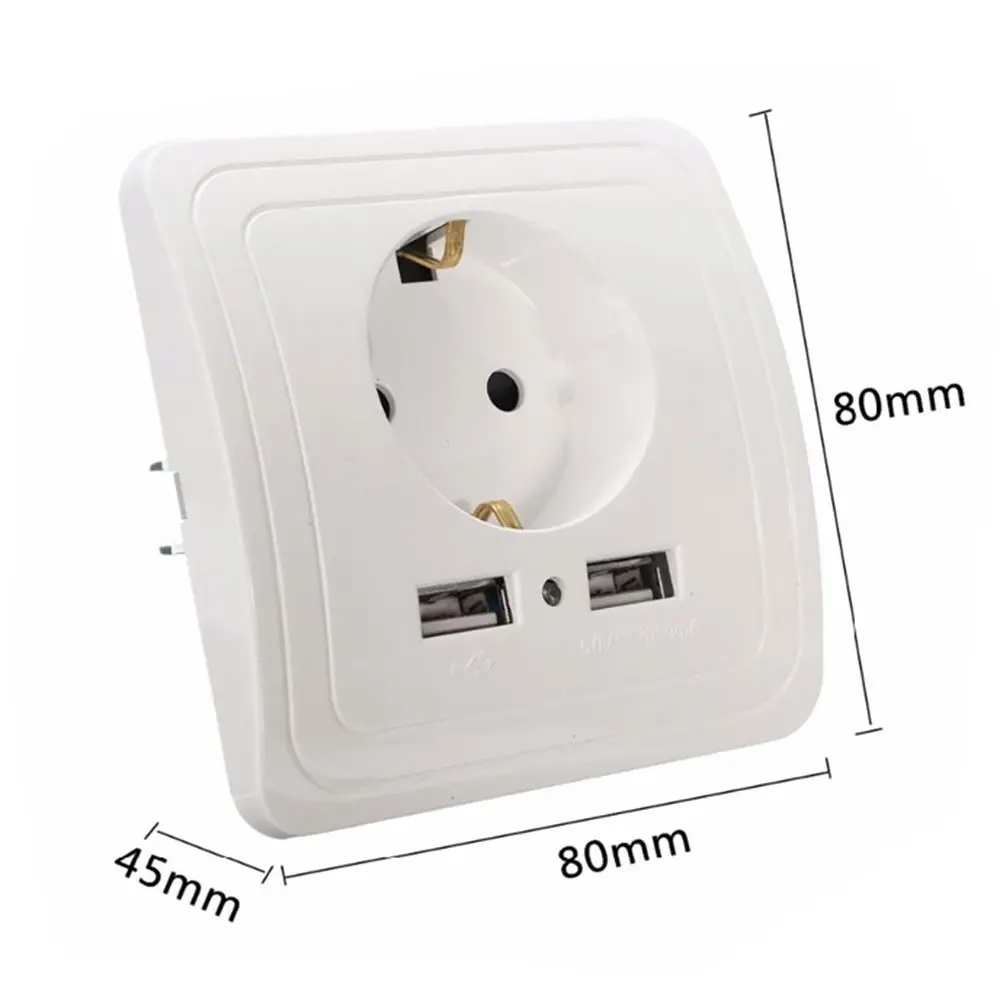Настенное зарядное устройство с двумя USB-портами 16 А 250 В | Обустройство дома