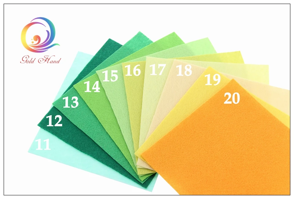 40pcs15x15cm нетканый Войлок 1 мм Толщина полиэфирная ткань войлоки домашнего украшения узорчатый набор для шитья кукол ремесла
