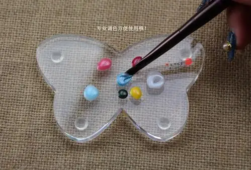 Прозрачная акриловая Палитра инструментов для ногтей в форме бабочки | Дом и сад