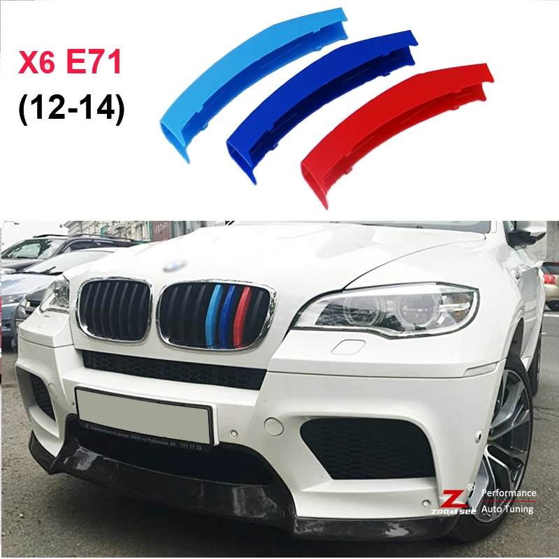 Для 2008 2014 BMW X6 X6M E71 E72 аксессуары 3D M Стайлинг автомобиля Передняя решетка отделка