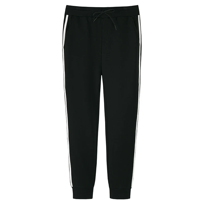 Red and white color SEMIR повседневные брюки мужские летние новые эластичные талии закрытые рот Брюки Корейская версия цветные полосы студентов - Цвет: Red and white color